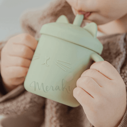 Copo Gatinho Charmoso Silicone
