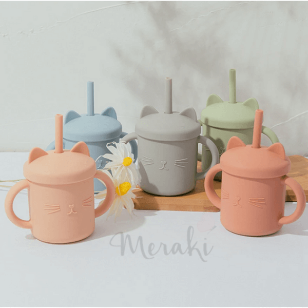 Copo Gatinho Charmoso Silicone