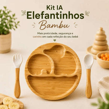 Kit IA Elefantinhos Bambu - 3 peças